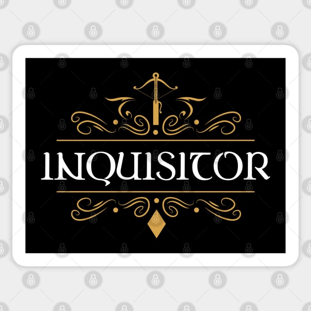 Inquisitor Character Class Pathfinder Tabletop RPG Gaming Sticker by pixeptional